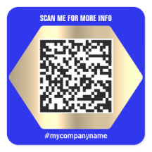 Benutzerdefiniertes Logo QR Code Scan Me Name Gold