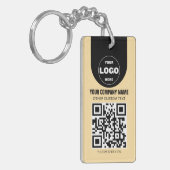 Benutzerdefiniertes Logo & QR-Code-Schlüsselanhäng Schlüsselanhänger (Vorderseite links)