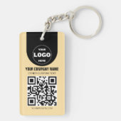 Benutzerdefiniertes Logo & QR-Code-Schlüsselanhäng Schlüsselanhänger (Rückseite)