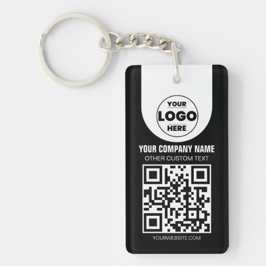 Benutzerdefiniertes Logo & QR-Code-Schlüsselanhäng Schlüsselanhänger (Vorderseite)