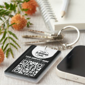 Benutzerdefiniertes Logo & QR-Code-Schlüsselanhäng Schlüsselanhänger (Vorderseite rechts)