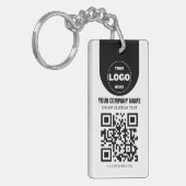 Benutzerdefiniertes Logo & QR-Code-Schlüsselanhäng Schlüsselanhänger (Vorderseite links)