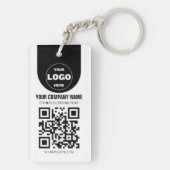 Benutzerdefiniertes Logo & QR-Code-Schlüsselanhäng Schlüsselanhänger (Rückseite)