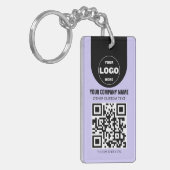 Benutzerdefiniertes Logo & QR-Code-Schlüsselanhäng Schlüsselanhänger (Vorderseite links)