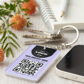 Benutzerdefiniertes Logo & QR-Code-Schlüsselanhäng Schlüsselanhänger (Vorderseite rechts)