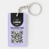 Benutzerdefiniertes Logo & QR-Code-Schlüsselanhäng Schlüsselanhänger (Rückseite)