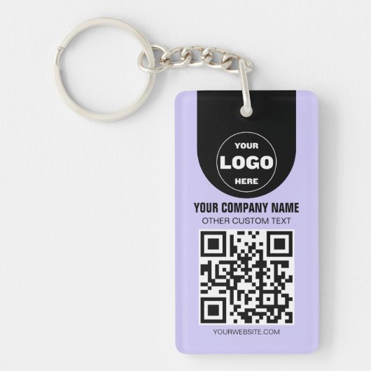 Benutzerdefiniertes Logo & QR-Code-Schlüsselanhäng Schlüsselanhänger (Vorderseite)