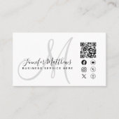 Benutzerdefiniertes Logo QR Code Social Media Icon Visitenkarte (Vorderseite)