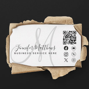 Benutzerdefiniertes Logo QR Code Social Media Icon Visitenkarte