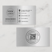 Benutzerdefiniertes Logo QR Code Social Media Icon Visitenkarte (Vorne/Hinten)