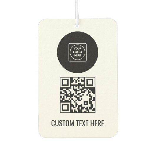 Benutzerdefiniertes Logo QR-Code Text Geschäft bra Autolufterfrischer (Vorderseite)