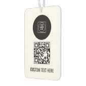 Benutzerdefiniertes Logo QR-Code Text Geschäft bra Autolufterfrischer (Links)