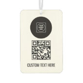 Benutzerdefiniertes Logo QR-Code Text Geschäft bra Autolufterfrischer (Rückseite)
