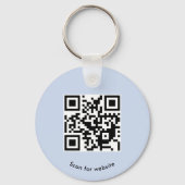 Benutzerdefiniertes Logo, QR-Code und Text, Baby B Schlüsselanhänger (Rückseite)