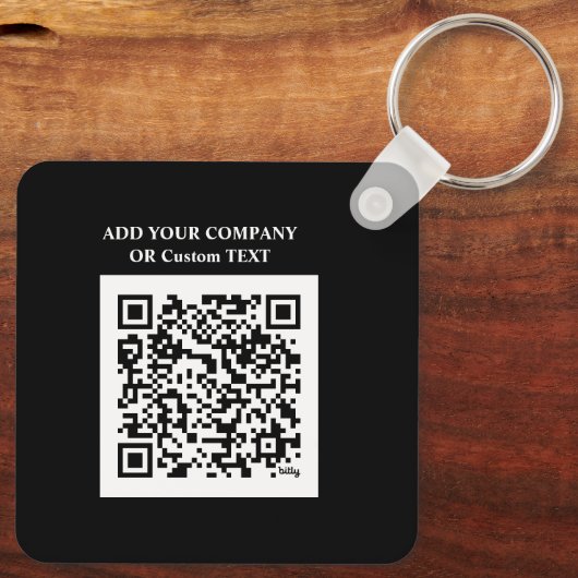 Benutzerdefiniertes Logo, QR-Code und Text in dopp Schlüsselanhänger (Rückseite)