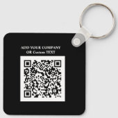 Benutzerdefiniertes Logo, QR-Code und Text in dopp Schlüsselanhänger (Rückseite)