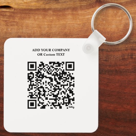 Benutzerdefiniertes Logo, QR-Code und Text in dopp Schlüsselanhänger (Rückseite)