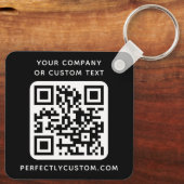 Benutzerdefiniertes Logo, QR-Code und Text in dopp Schlüsselanhänger (Rückseite)