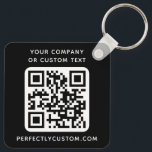 Benutzerdefiniertes Logo, QR-Code und Text in dopp Schlüsselanhänger<br><div class="desc">Doppelseitiger Schlüsselanhänger mit eigenem Logo,  QR-Code und benutzerdefiniertem Text auf schwarzem oder benutzerdefiniertem Farbhintergrund. Ändern Sie die Schriftart- und Schriftart-Farben,  verschieben und verändern Sie Elemente mit dem Entwurfstool.</div>