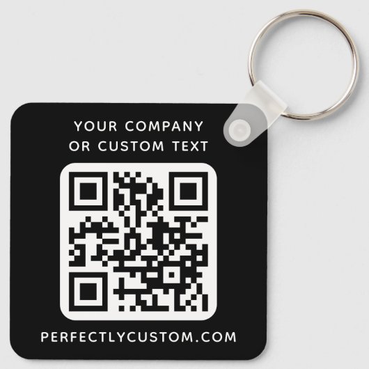 Benutzerdefiniertes Logo, QR-Code und Text in dopp Schlüsselanhänger (Rückseite)