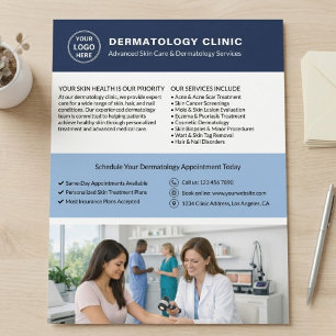 Benutzerdefiniertes Logo QR Dermatologe Dermatolog Flyer