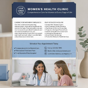 Benutzerdefiniertes Logo QR Frauenklinik Flyer