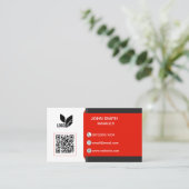 Benutzerdefiniertes Logo QR Modern Visitenkarte (Stehend Vorderseite)