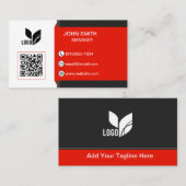 Benutzerdefiniertes Logo QR Modern Visitenkarte (Vorne/Hinten)