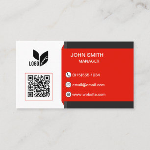Benutzerdefiniertes Logo QR Modern Visitenkarte