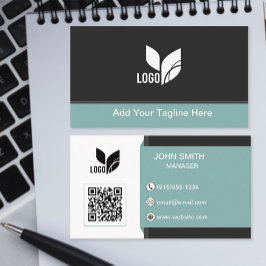Benutzerdefiniertes Logo QR Modern Visitenkarte