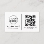 Benutzerdefiniertes Logo QR Social Media Modernste Visitenkarte (Vorderseite)