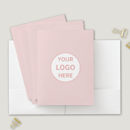 Benutzerdefiniertes Logo QR Social Media Pink Pock Bewerbungsmappe