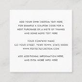 Benutzerdefiniertes Logo-Quadrat Geschäft Danke Ka Quadratische Visitenkarte (Rückseite)