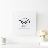 Benutzerdefiniertes Logo Quadratische Wanduhr (Zuhause)