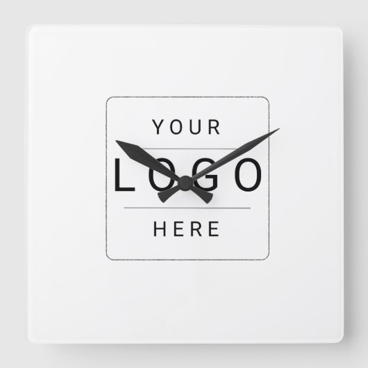 Benutzerdefiniertes Logo Quadratische Wanduhr (Vorderseite)