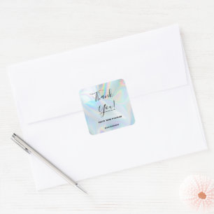 Benutzerdefiniertes Logo Quadratischer Aufkleber