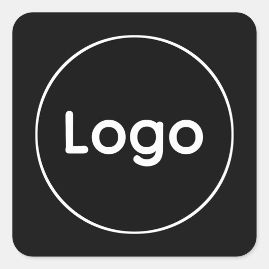 Benutzerdefiniertes Logo Quadratischer Aufkleber (Vorderseite)