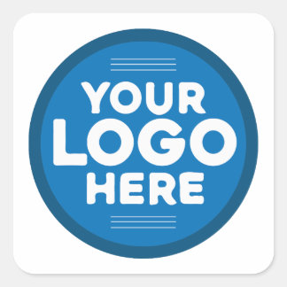 Benutzerdefiniertes Logo Quadratischer Aufkleber