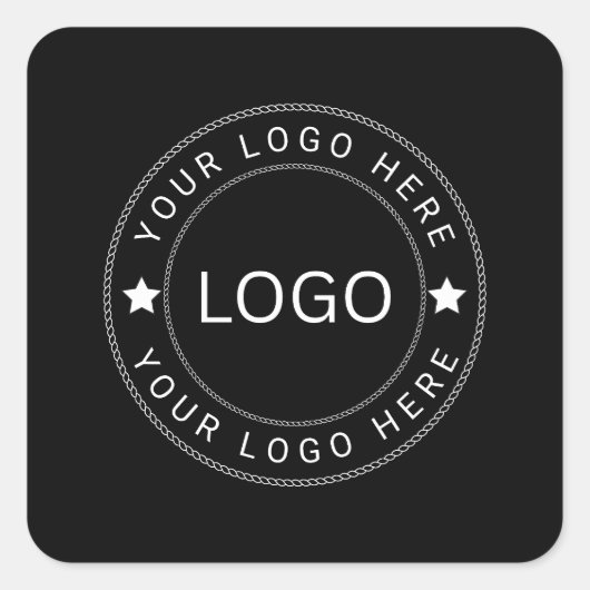 Benutzerdefiniertes Logo Quadratischer Aufkleber (Vorderseite)