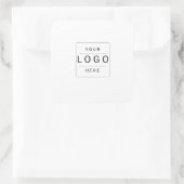 Benutzerdefiniertes Logo Quadratischer Aufkleber (Tasche)