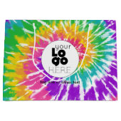 Benutzerdefiniertes Logo-Rainbow-Krawatte-Dye-XL-P Große Geschenktüte (Vorderseite)