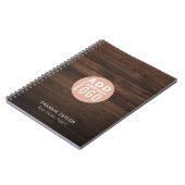 Benutzerdefiniertes Logo Real Anwesen Agent Holzsc Notizblock (Linke Seite)