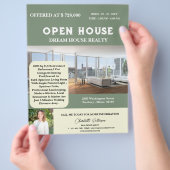 Benutzerdefiniertes Logo Real Anwesen Open House Flyer (Hand)