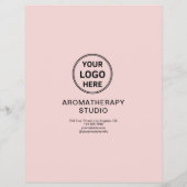 Benutzerdefiniertes Logo Rosa Aromatherapie Spa Ge Flyer (Hinten)