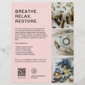 Benutzerdefiniertes Logo Rosa Aromatherapie Spa Ge Flyer (Vorne)