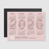 Benutzerdefiniertes Logo Rosa Business 2026 Magnet (Vorne/Hinten)