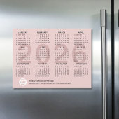 Benutzerdefiniertes Logo Rosa Business 2026 Magnet