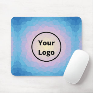 Benutzerdefiniertes Logo rosa und blau mosaik Mousepad