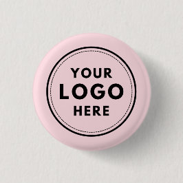 Benutzerdefiniertes Logo Rosa Unternehmen Button