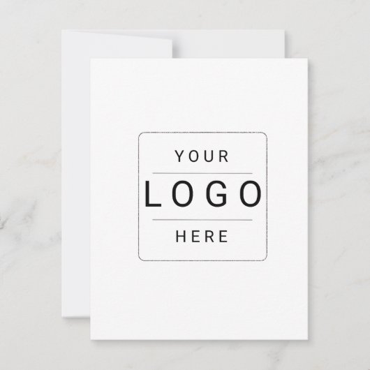 Benutzerdefiniertes Logo RSVP Karte (Vorderseite)